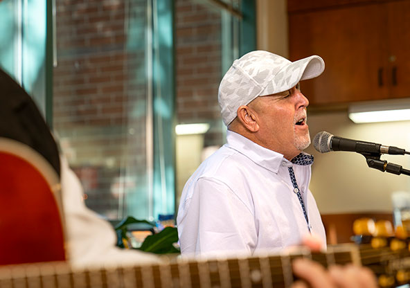 Rick Shaw performs at CHRISTUS Health in Texarkana.