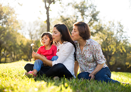 Three generations of a Hispanic family